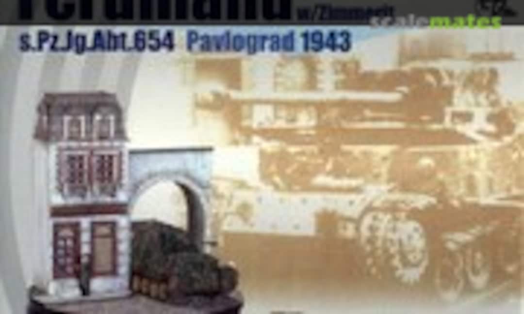 1:72 &quot;Horst's Pause in Pavlograd&quot; Ferdinand w/Zimmerit + Diorama Building (Dragon Armor 60202)
