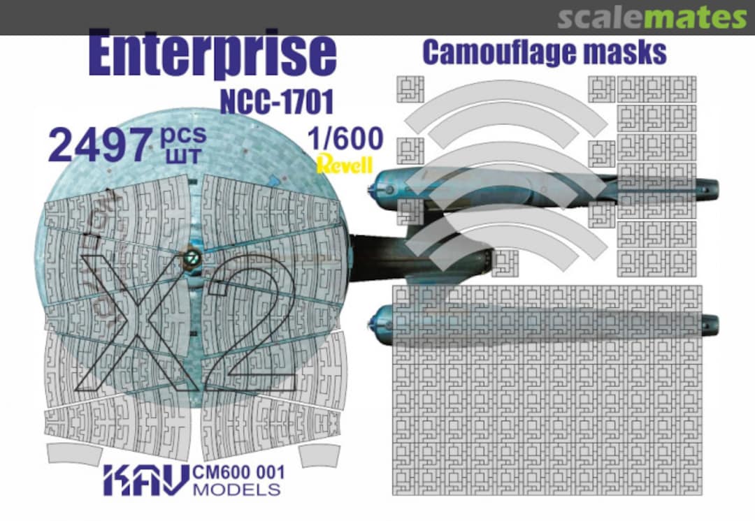Boxart Enterprise NCC-1701 Camouflage mask KAV CM600 001 KAV models Boxart Enterprise NCC-1701 Camouflage mask KAV CM600 001 KAV models