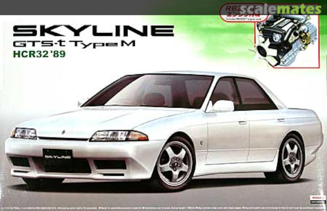 Boxart HCR32 Skyline GTS-t Type M '89 with Engine 043387 Aoshima Boxart HCR32 Skyline GTS-t Type M '89 with Engine 043387 Aoshima