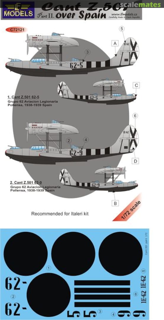 Boxart Cant Z.501 over Spain C72121 LF Models