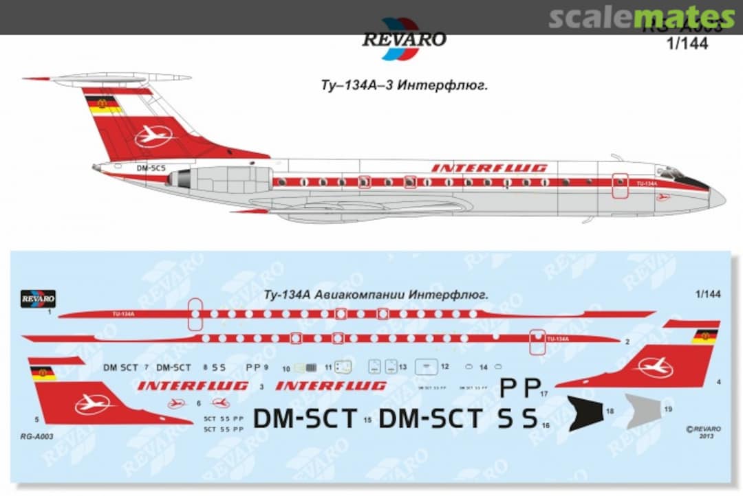 Boxart Tupolev Tu-134A-3 Interflug RG-A003 Revaro Boxart Tupolev Tu-134A-3 Interflug RG-A003 Revaro