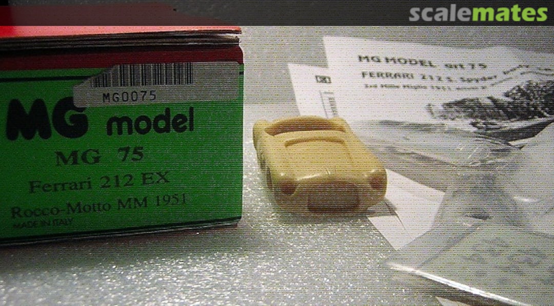 Boxart Ferrari 212 Export Motto #0094E 75 MG Model Plus Boxart Ferrari 212 Export Motto #0094E 75 MG Model Plus