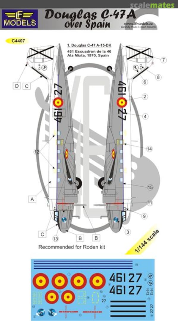 Boxart Douglas C-47A Over Spain C4407 LF Models