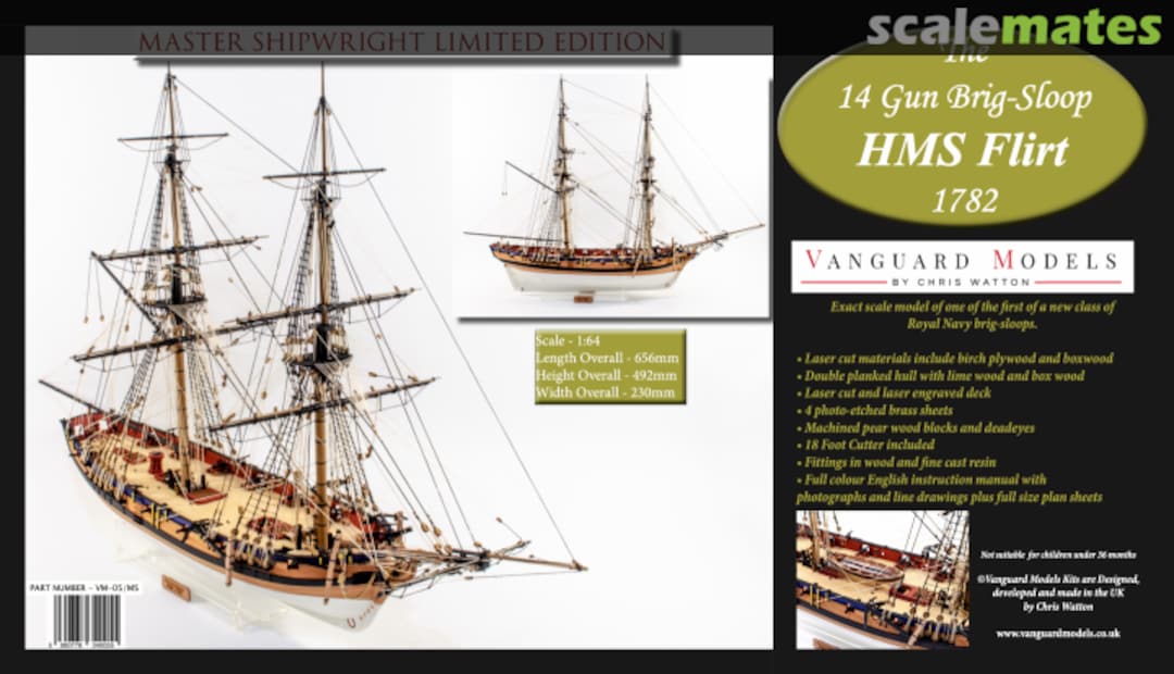 Boxart HMS Flirt - 1782 VM-05/MS Vanguard Models Boxart HMS Flirt - 1782 VM-05/MS Vanguard Models