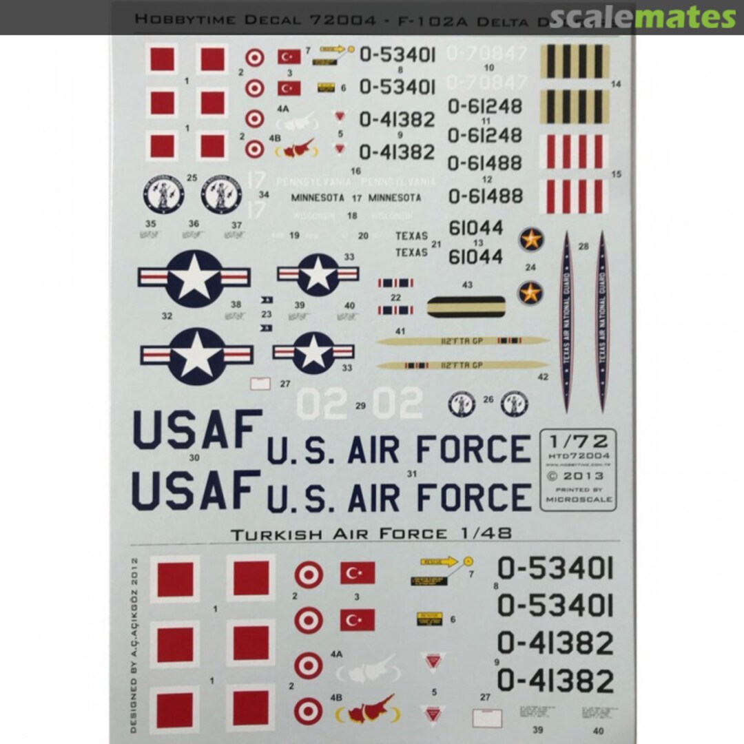 Boxart F-102A Delta Daggers HTD 72004 Hobbytime Decals