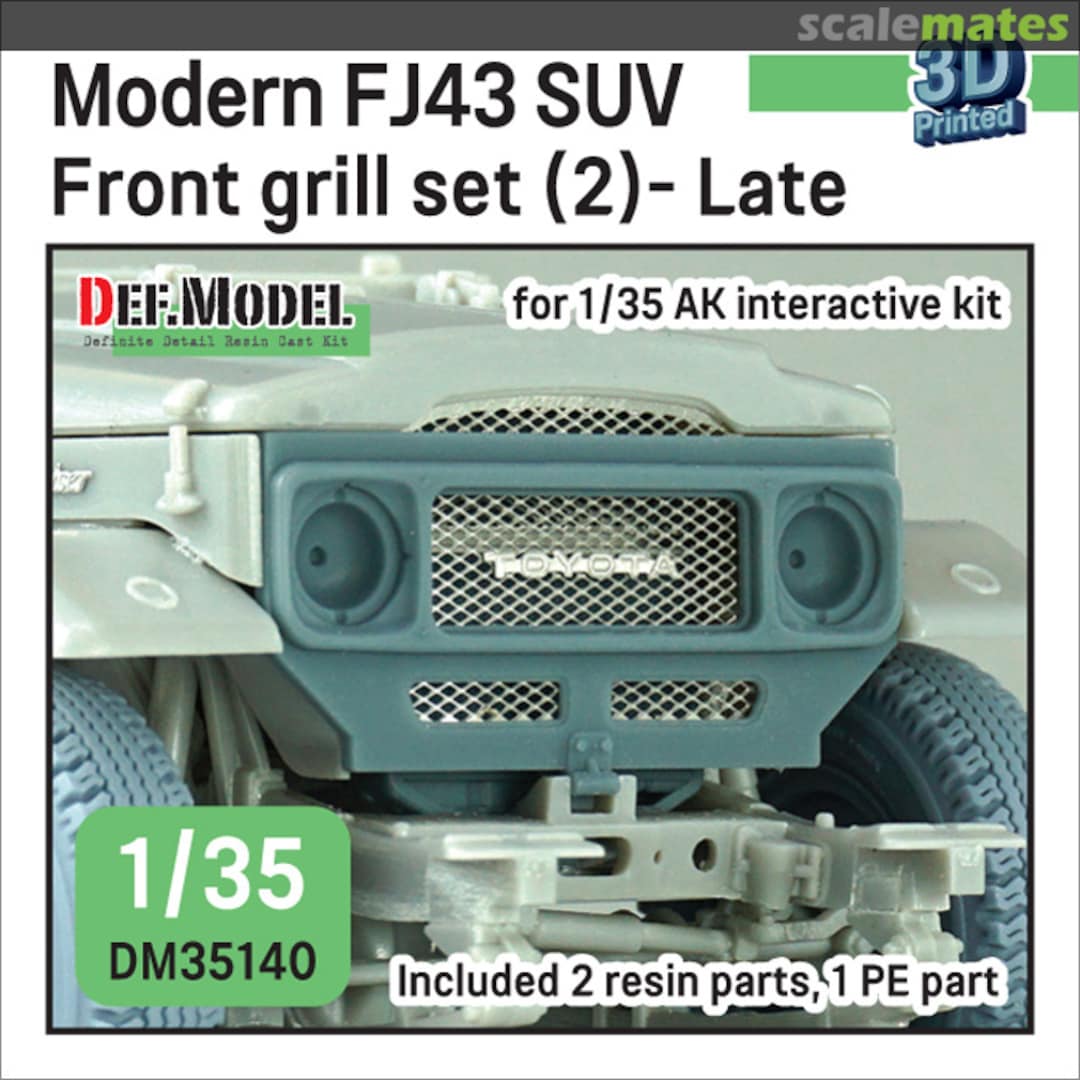 Boxart Modern FJ43 SUV front grill set (2)- Late DM35140 Def.Model Boxart Modern FJ43 SUV front grill set (2)- Late DM35140 Def.Model