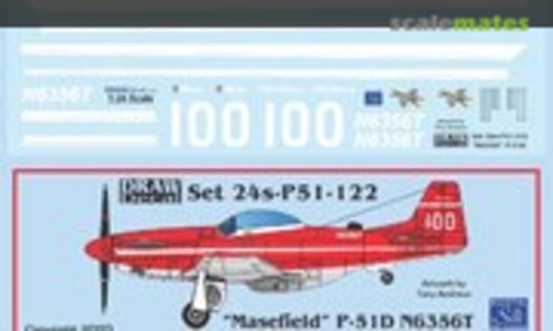 1:24 “Masefield” P-51D N6356T (Draw Decal 24-P51-122) 24-P51-122