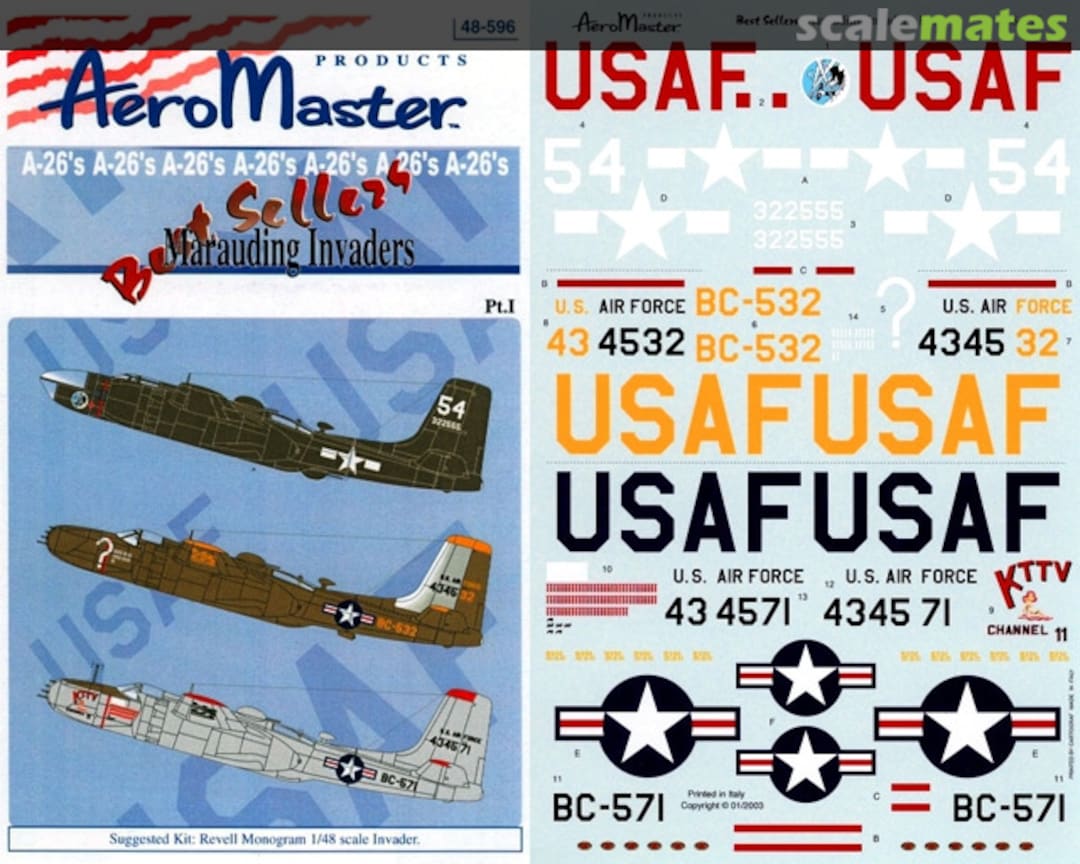 Boxart Best Sellers Marauding Invaders Pt. I 48-596 AeroMaster Boxart Best Sellers Marauding Invaders Pt. I 48-596 AeroMaster