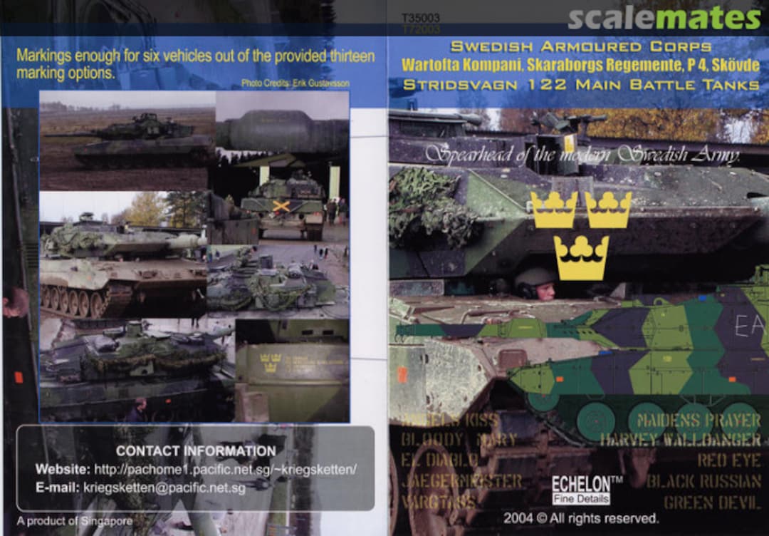 Contents Stridsvagn 122 Main Battle Tanks T35003 Echelon Fine Details Contents Stridsvagn 122 Main Battle Tanks T35003 Echelon Fine Details