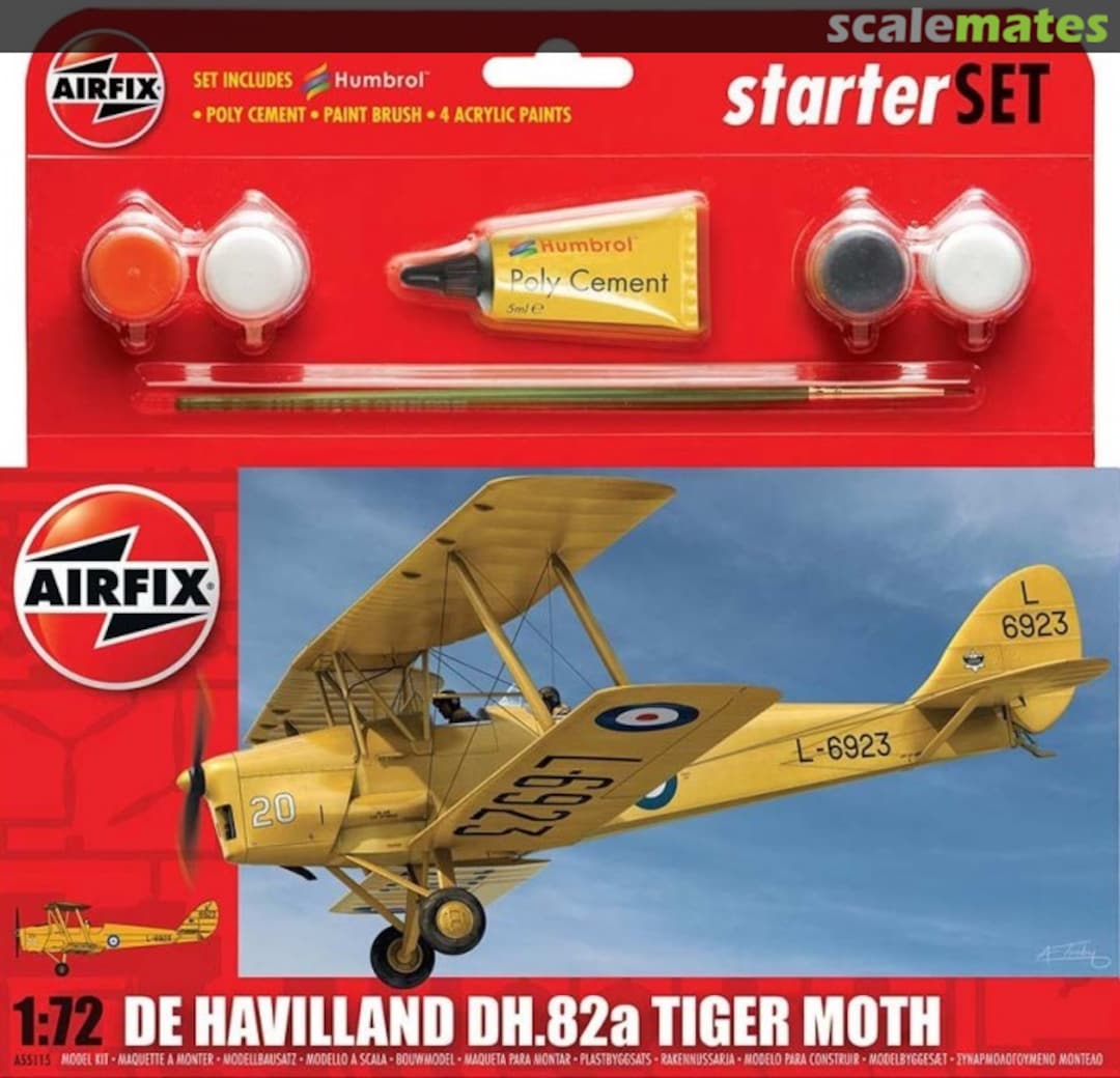 Boxart De Havilland DH.82a Tiger Moth A55115 Airfix Boxart De Havilland DH.82a Tiger Moth A55115 Airfix