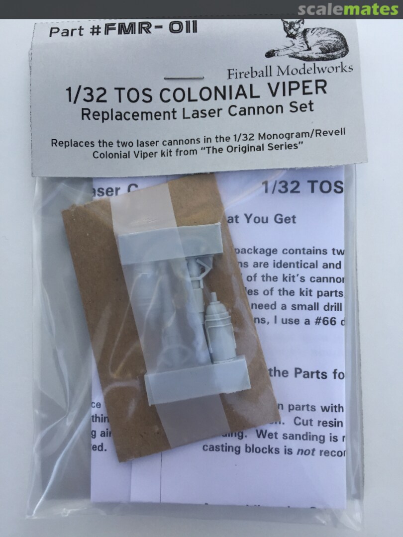 Boxart Colonial Viper Replacement Laser Cannon Set FMR-011 Fireball Modelworks