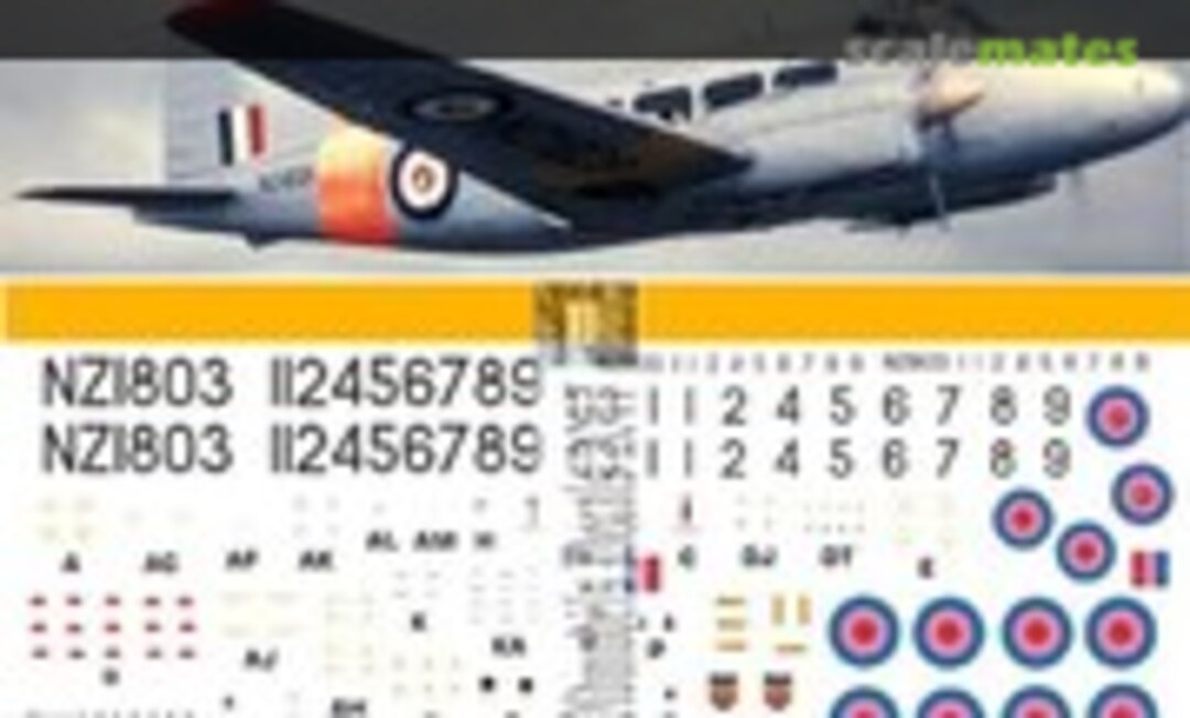 1:72 RNZAF Devon - Navigation-Signals Trainer - 1950s (Oldmodels Decals OMD0657) OMD0657