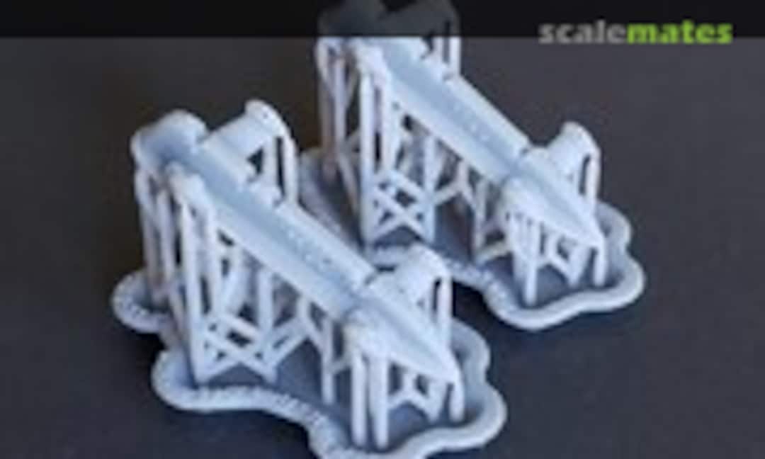 1:18 P-51 Mustang and A-36 Apache Bomb Racks, early (Model Monkey 18-P51 racks early) 18-P51 racks early