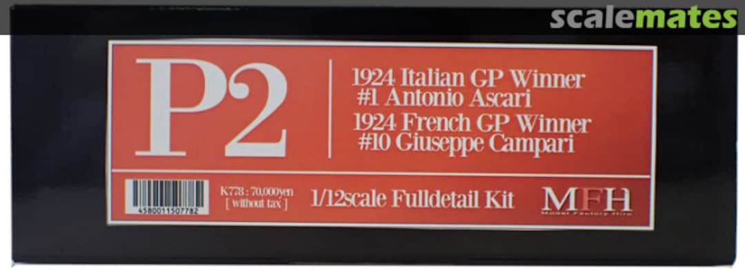 Boxart Alfa Romeo P2 K-778 Model Factory Hiro