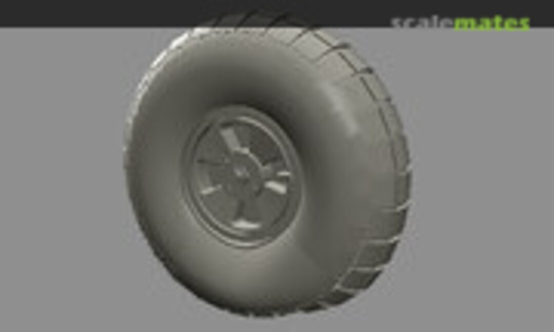 1:24 Spitfire four spoke wheels block tread pattern (Hobartville Hobbies HH24-0004) HH24-0004