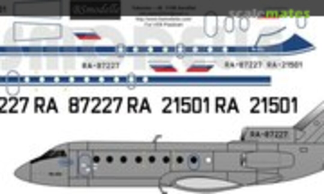 1:100 Yakovlev Yak-40 UMPO decals (BSmodelle BSM100292) BSM100292