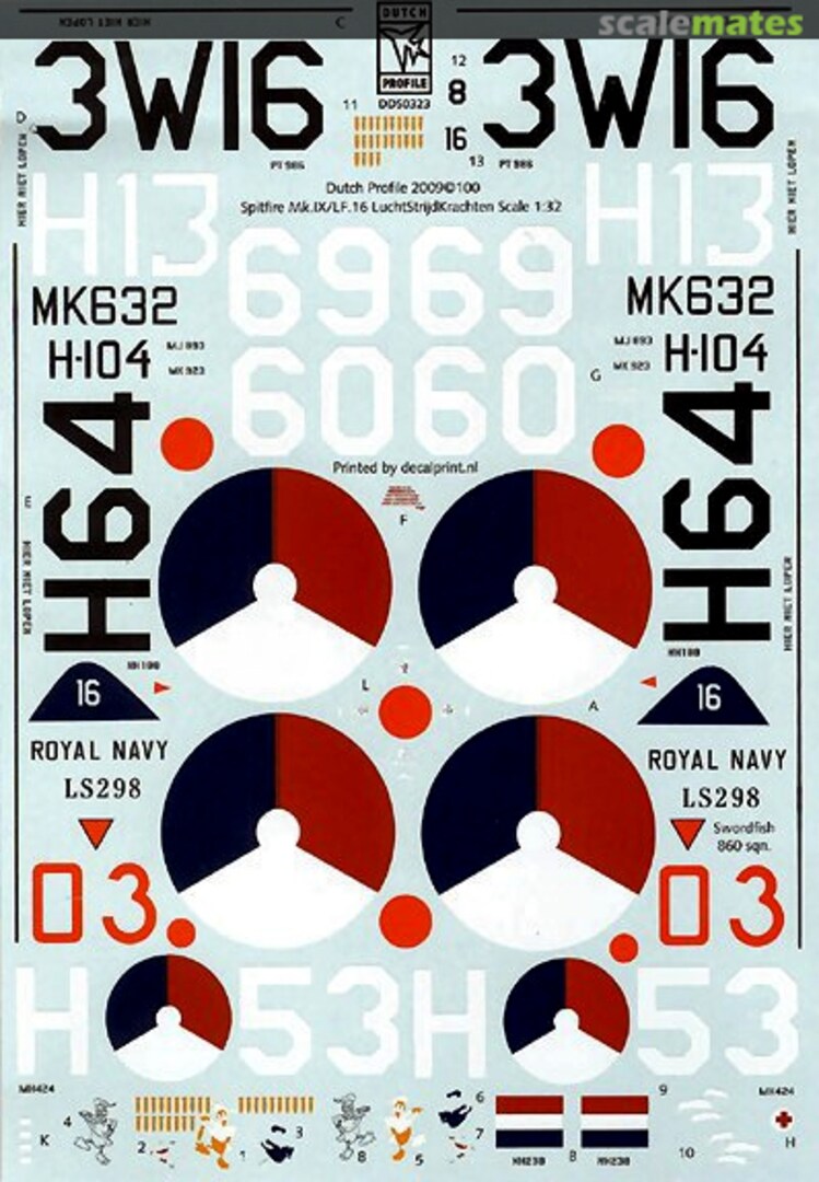 Boxart Spitfire LF Mk.IX LSK, Swordfish No. 860 Sqn. DDS0324 Dutch Profile Boxart Spitfire LF Mk.IX LSK, Swordfish No. 860 Sqn. DDS0324 Dutch Profile