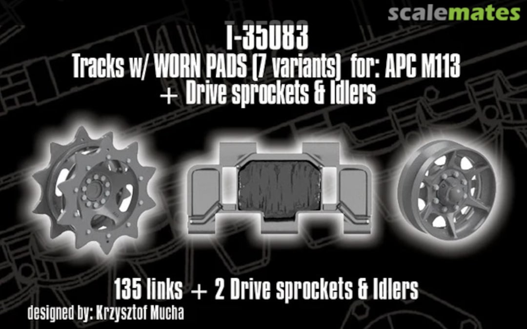 Boxart M113 tracks with worn pads T-35083 QUICKTRACKS Boxart M113 tracks with worn pads T-35083 QUICKTRACKS