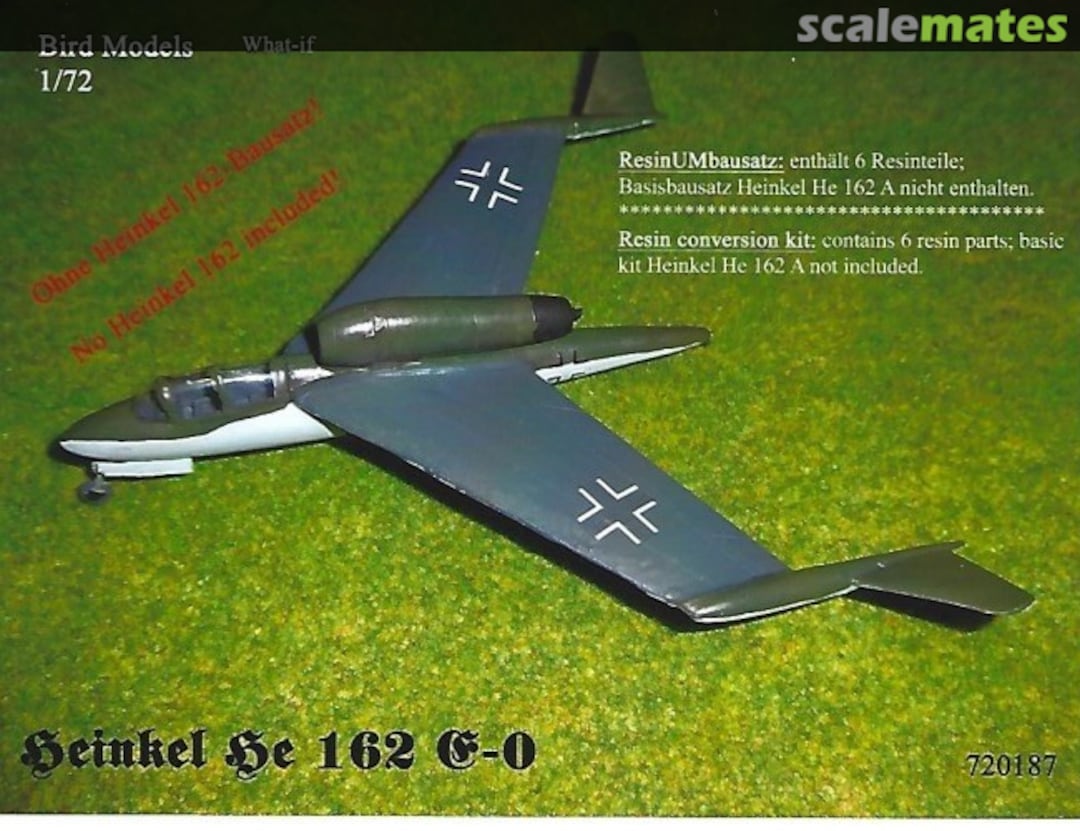 Boxart Heinkel He 162 E-0 "Fledermaus" 720187 Bird Models Boxart Heinkel He 162 E-0 "Fledermaus" 720187 Bird Models