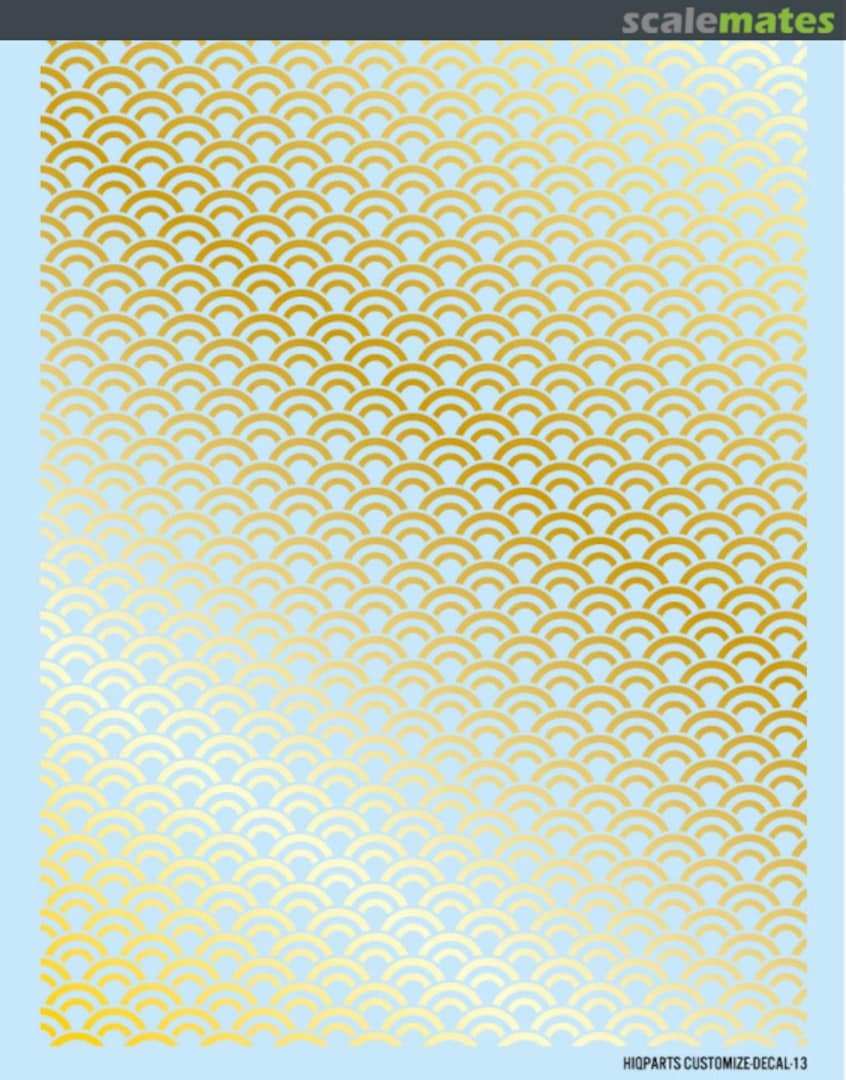 Boxart CM Decal 13 "Seigaiha" (wave crest pattern) Foil Gold CMD13-GLD HIQPARTS Boxart CM Decal 13 "Seigaiha" (wave crest pattern) Foil Gold CMD13-GLD HIQPARTS