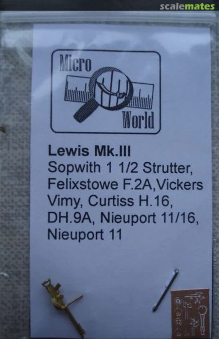 Contents Lewis Mk III machine gun A7207 Mini World Contents Lewis Mk III machine gun A7207 Mini World