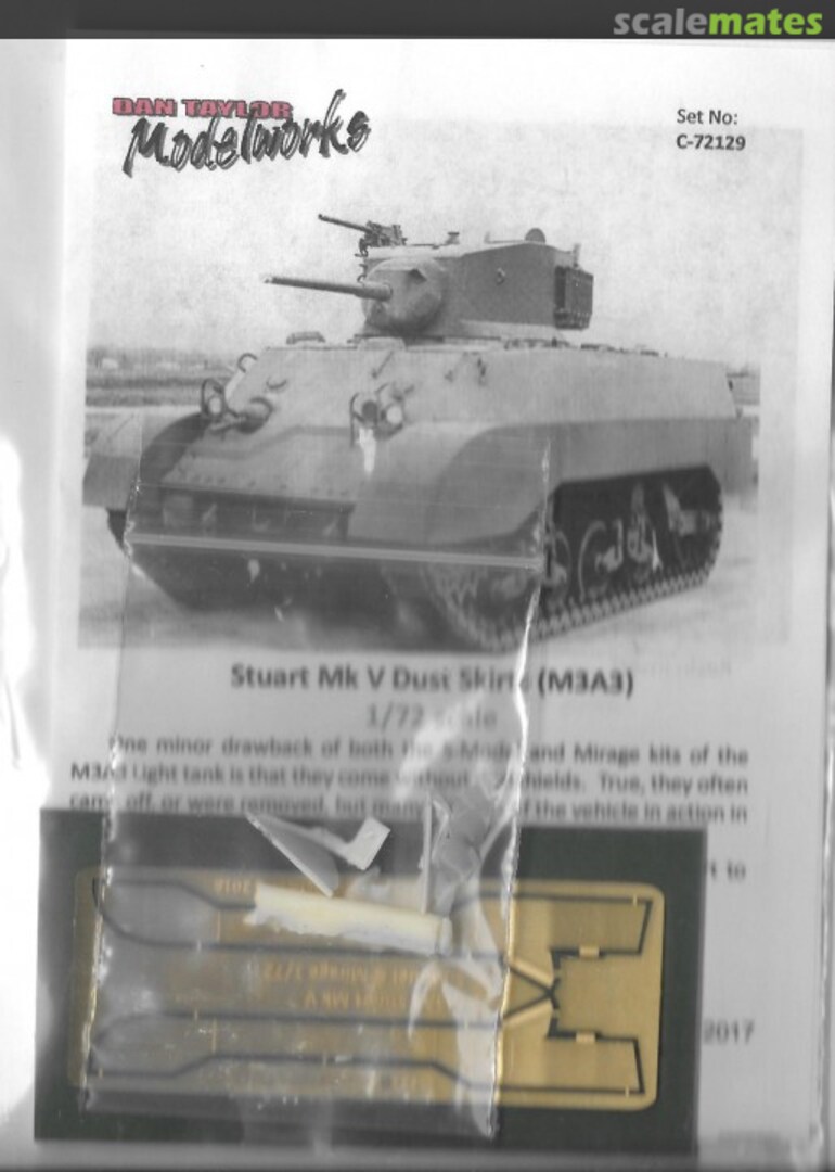 Boxart Stuart Mk V (M3A3) Dust Shields C-72129 Dan Taylor Modelworks Boxart Stuart Mk V (M3A3) Dust Shields C-72129 Dan Taylor Modelworks