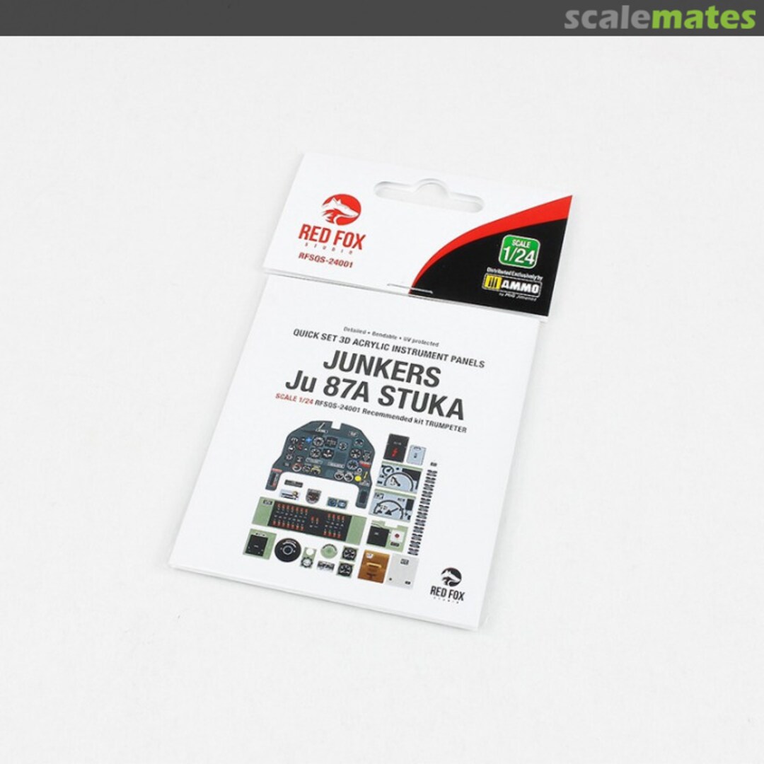 Boxart Junkers Ju 87A Stuka 3D acrylic instrument panel RFSQS-24001 Red Fox Studio Boxart Junkers Ju 87A Stuka 3D acrylic instrument panel RFSQS-24001 Red Fox Studio