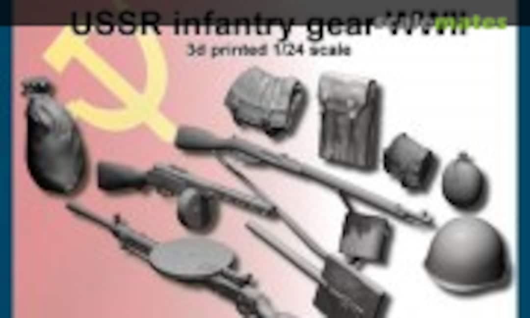 1:24 Soviet WWII Soldier Gear (3D-Printed) (FC Model Trend 24481) 24481