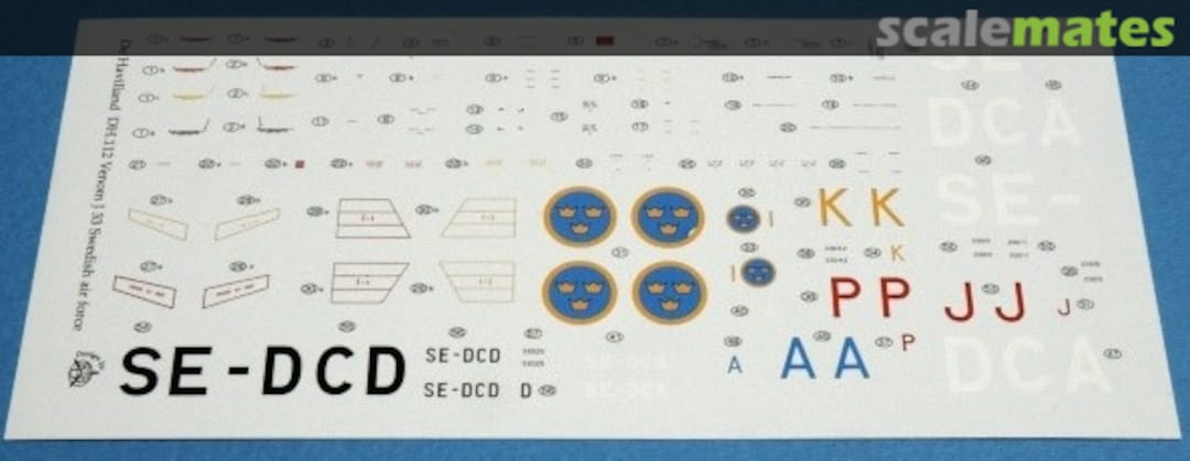 Boxart J33 Venom Swedish Airforce Decal MMD7209 Maestro Models Boxart J33 Venom Swedish Airforce Decal MMD7209 Maestro Models