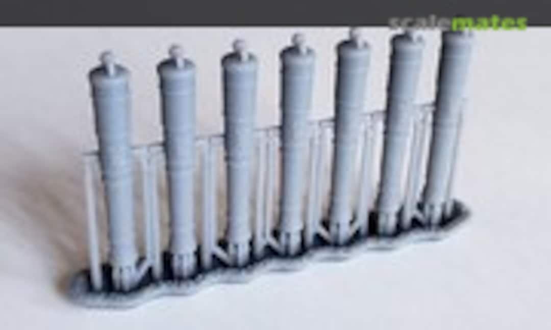 1:100 Royal Navy 24-pounder Cannons, Blomefield long-pattern (Model Monkey 100-cannons24#RN-long) 100-cannons24#RN-long