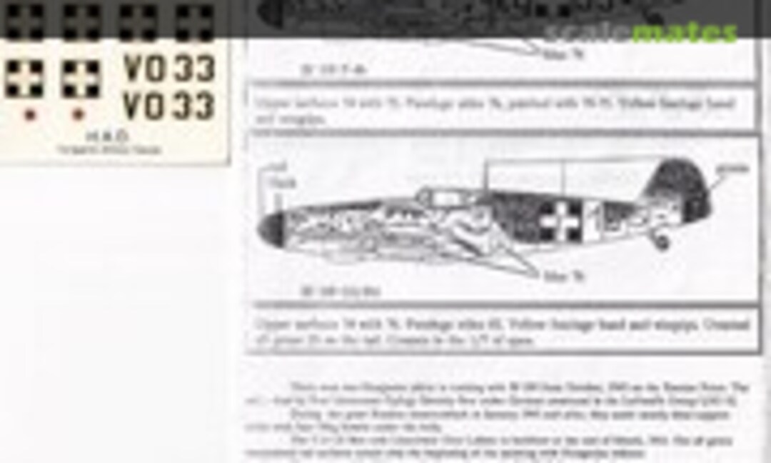 1:72 Magyar Bf 109 / 1943 (Hungarian Armour Decals )