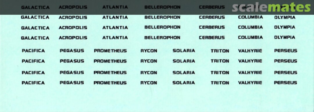 Boxart Ship Names for Colonial Viper MISC-BSG-NAMES Starship Modeler Kit Factory Boxart Ship Names for Colonial Viper MISC-BSG-NAMES Starship Modeler Kit Factory