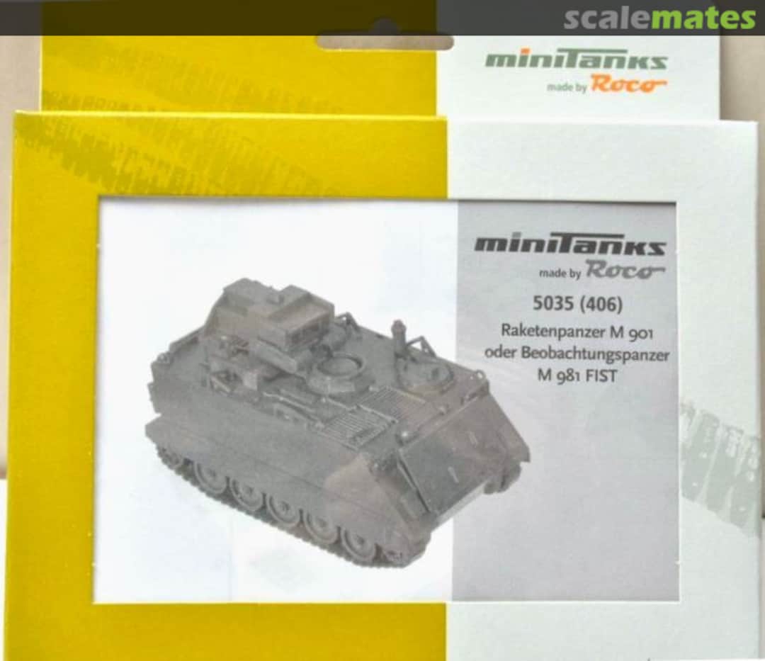 Boxart Raketenjagdpanzer M901 oder Beobachtungspanzer M981 FIST 5035 Roco Minitanks Boxart Raketenjagdpanzer M901 oder Beobachtungspanzer M981 FIST 5035 Roco Minitanks