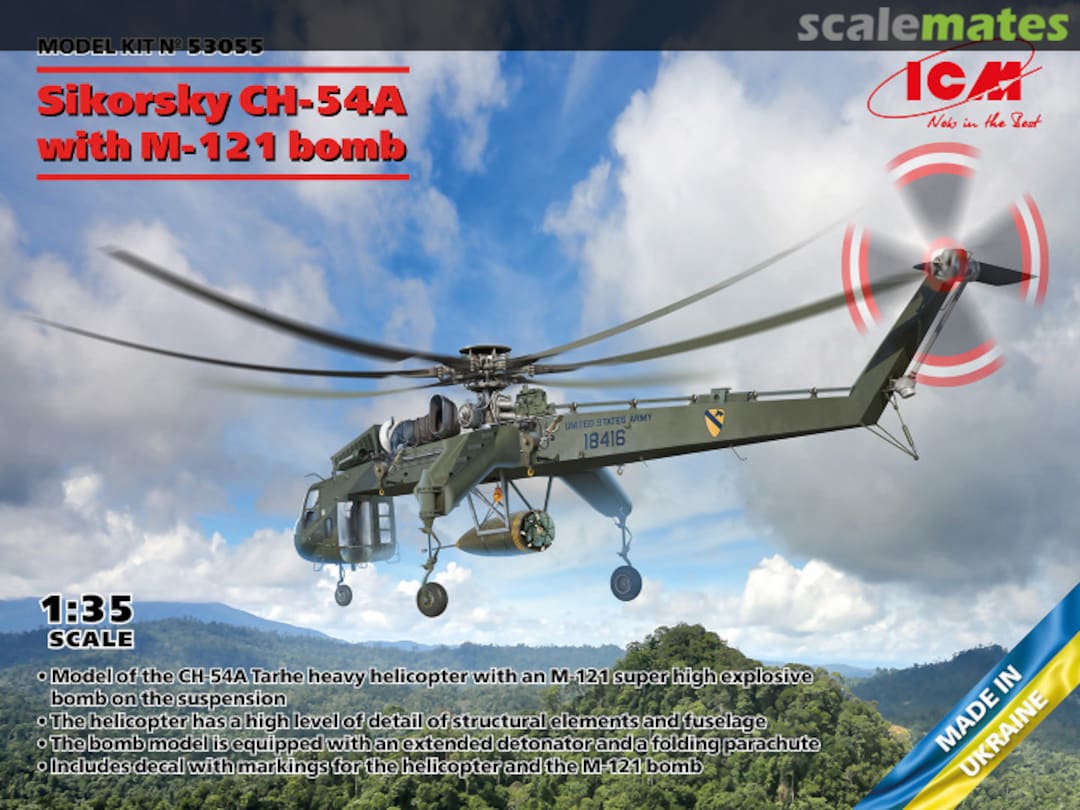 Boxart Sikorsky CH-54A with M-121 Bomb 53055 ICM Boxart Sikorsky CH-54A with M-121 Bomb 53055 ICM