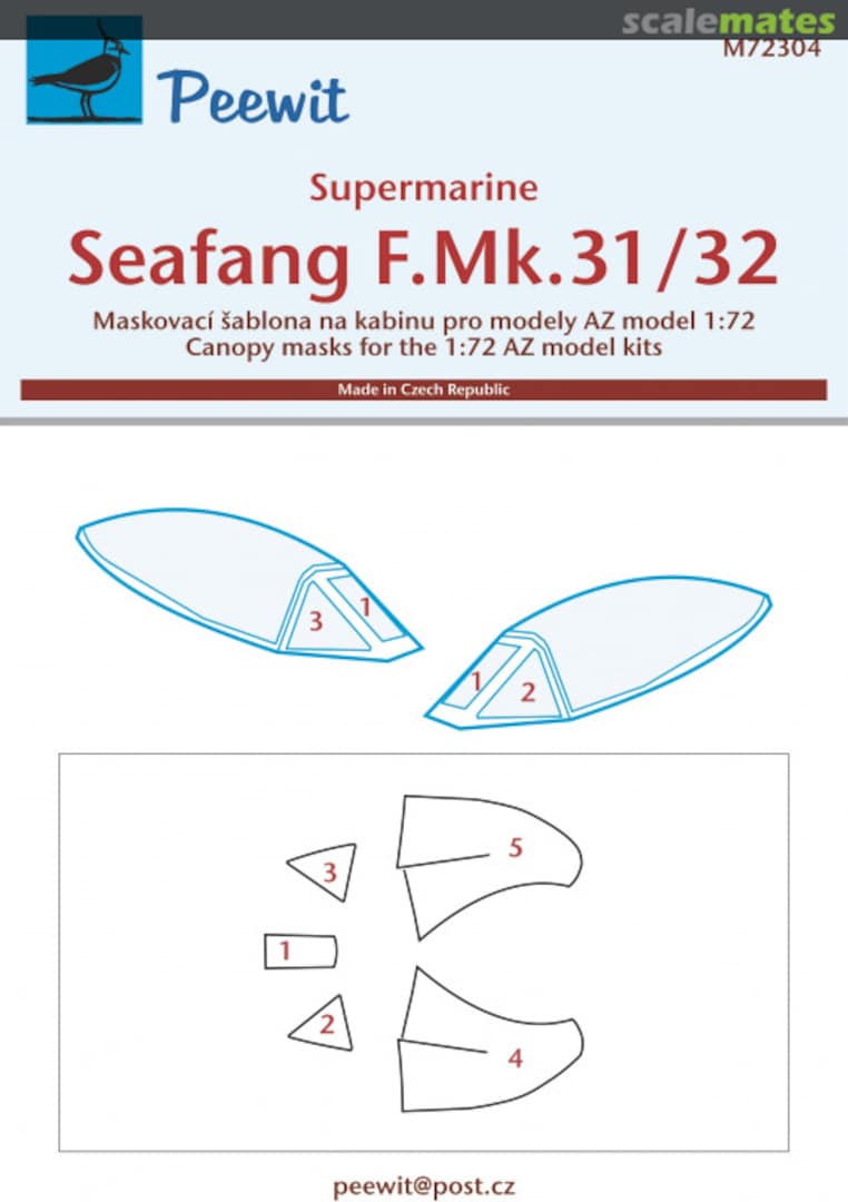 Boxart Seafang F Mk.31 /32 M72304 Peewit Boxart Seafang F Mk.31 /32 M72304 Peewit