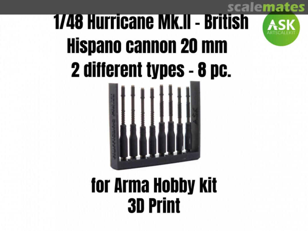 Boxart Hurricane Mk.II - British Hispano cannon 20 mm 200-A48002 ASK Boxart Hurricane Mk.II - British Hispano cannon 20 mm 200-A48002 ASK