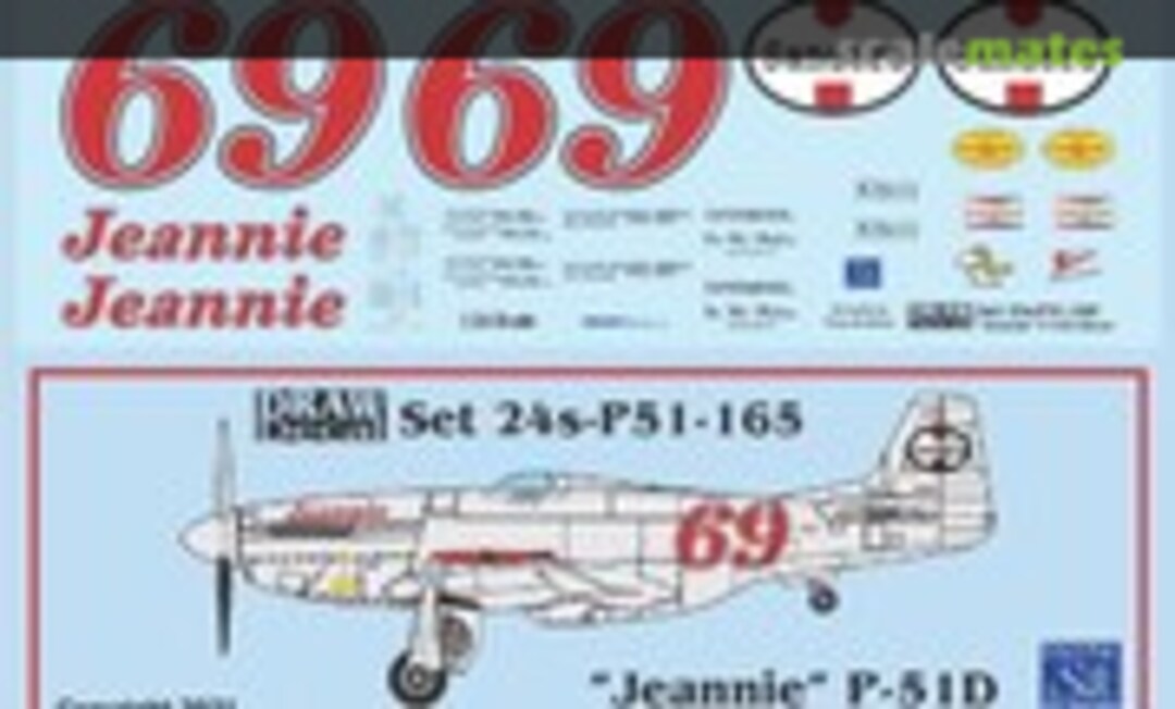 1:24 “Jeannie” P-51D Racer (Draw Decal 24-P51-165) 24-P51-165