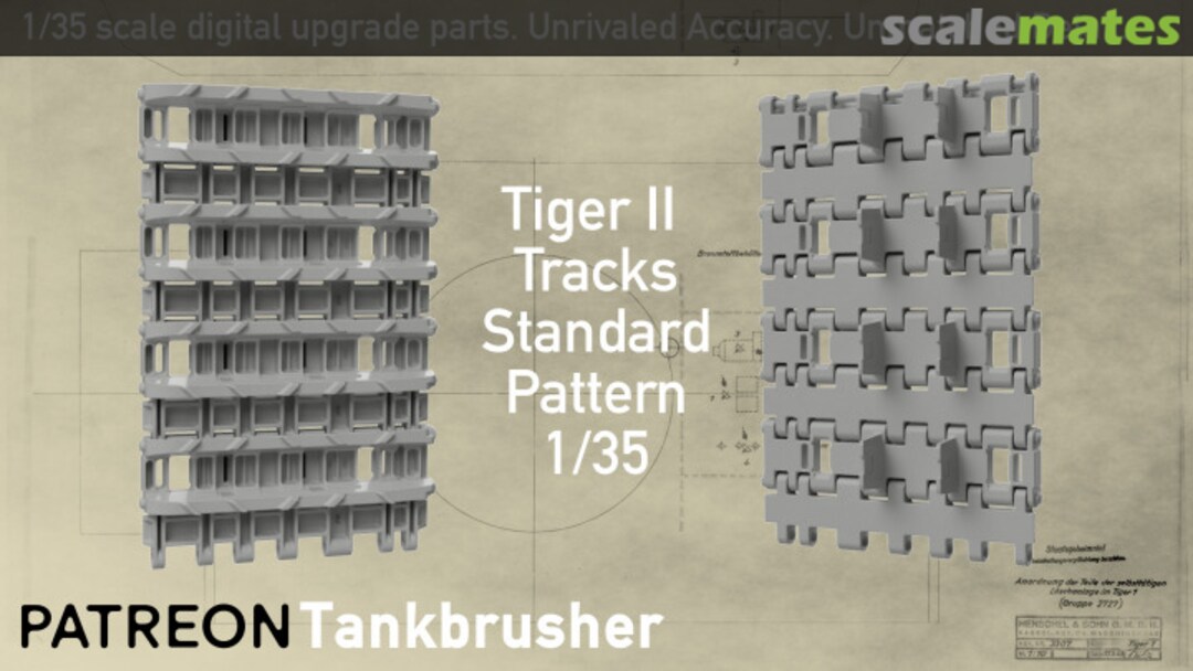 Boxart King Tiger - Combat Tracks - Standard Pattern 352401021 Tankbrusher Scale Modeling Boxart King Tiger - Combat Tracks - Standard Pattern 352401021 Tankbrusher Scale Modeling