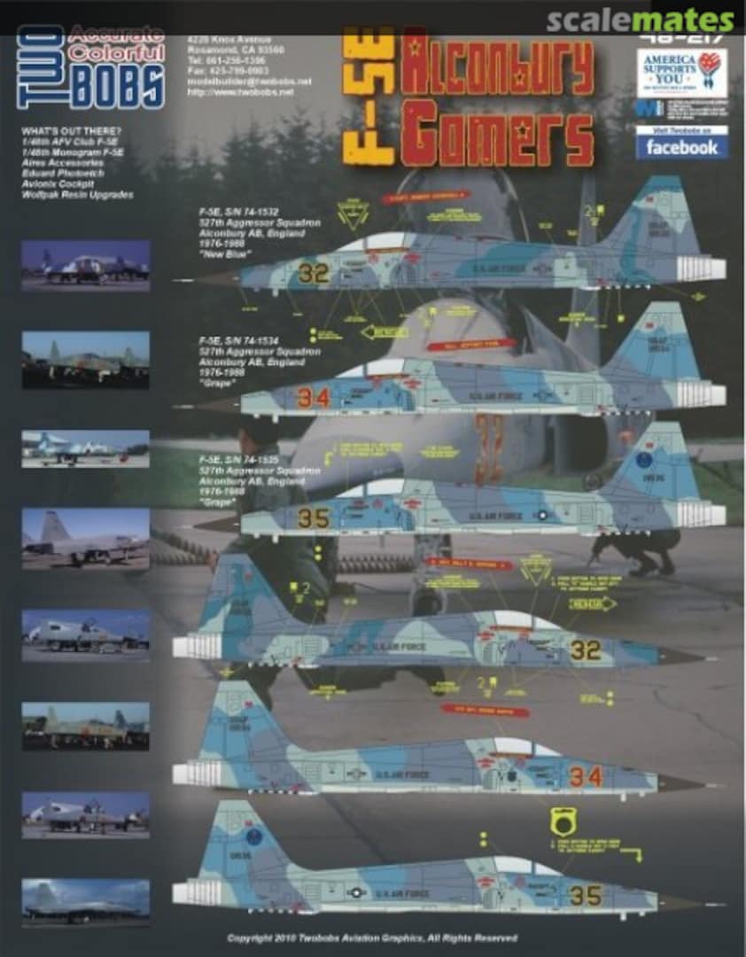 Boxart F-5E Alconbury Gomers 48-217 TwoBobs Aviation Graphics Boxart F-5E Alconbury Gomers 48-217 TwoBobs Aviation Graphics