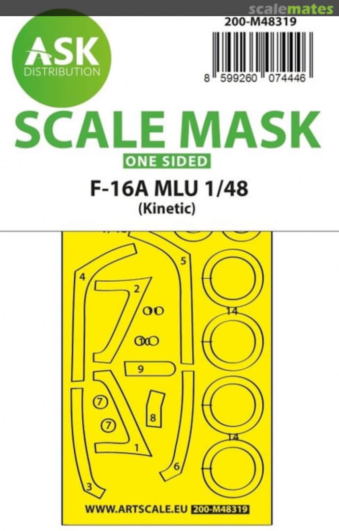 Boxart F-16A MLU masks 200-M48319 ASK Boxart F-16A MLU masks 200-M48319 ASK