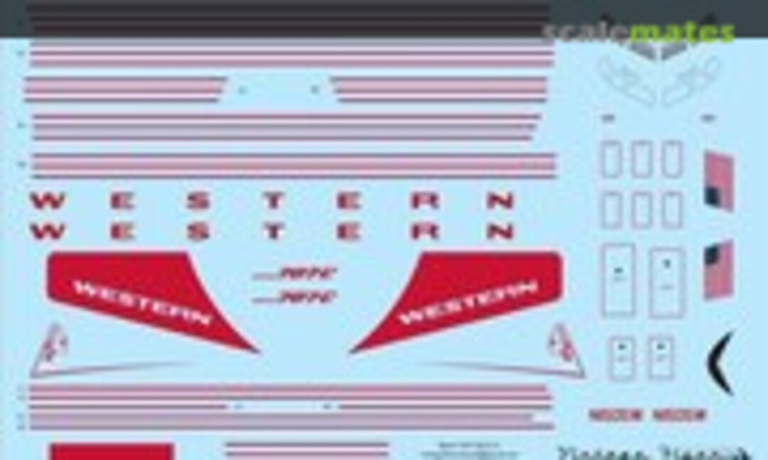 1:100 707 Western (Delivery) (Vintage Flyer Decals VFD100-013) VFD100-013