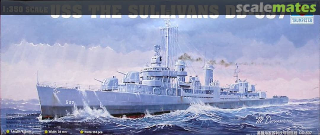 Boxart USS The Sullivans DD-537 05304 Trumpeter Boxart USS The Sullivans DD-537 05304 Trumpeter