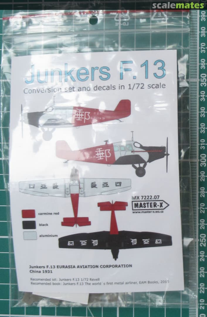 Boxart Junkers F.13 Eurasia MX 7222.07 Master-X Boxart Junkers F.13 Eurasia MX 7222.07 Master-X