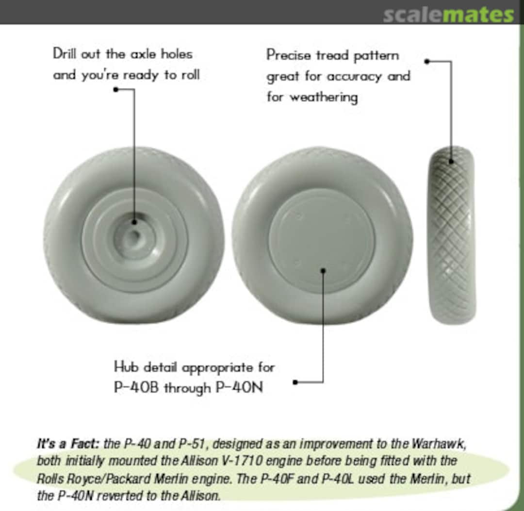 Boxart P-40E Wheels OBS32005 Obscureco Aircraft
