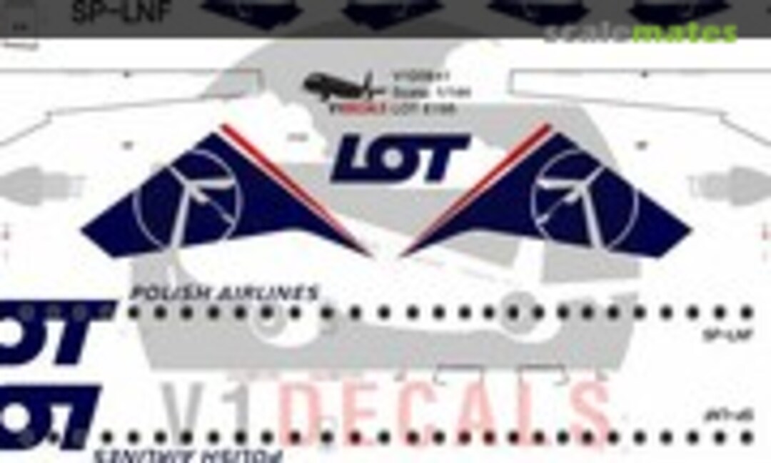 1:144 LOT Polish Airlines Embraer E195 (V1 Decals V1D0641-144) V1D0641-144