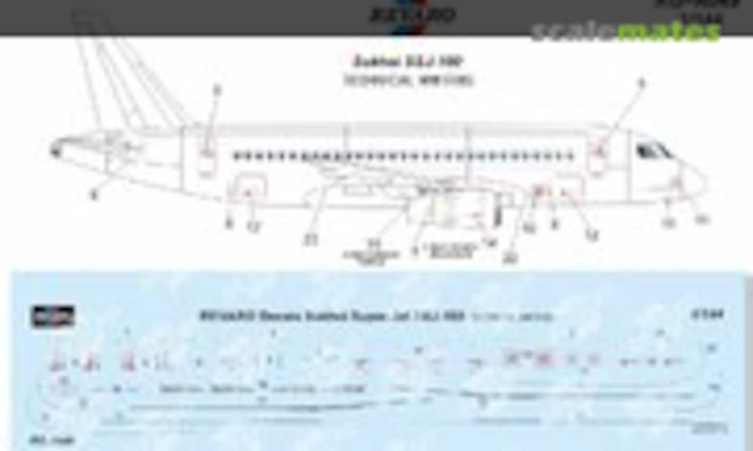 1:144 Sukhoi SuperJet 100 Technical Writing (Revaro RG-A049) RG-A049