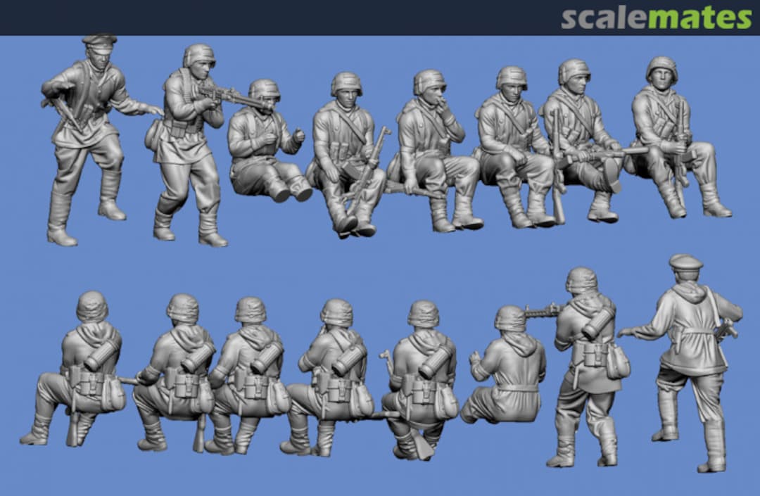 Boxart SdKfz. 251 Crew mit Tarnuniform – Ungarn 1945 GF 72 WW2-156 Germania Figuren Boxart SdKfz. 251 Crew mit Tarnuniform – Ungarn 1945 GF 72 WW2-156 Germania Figuren