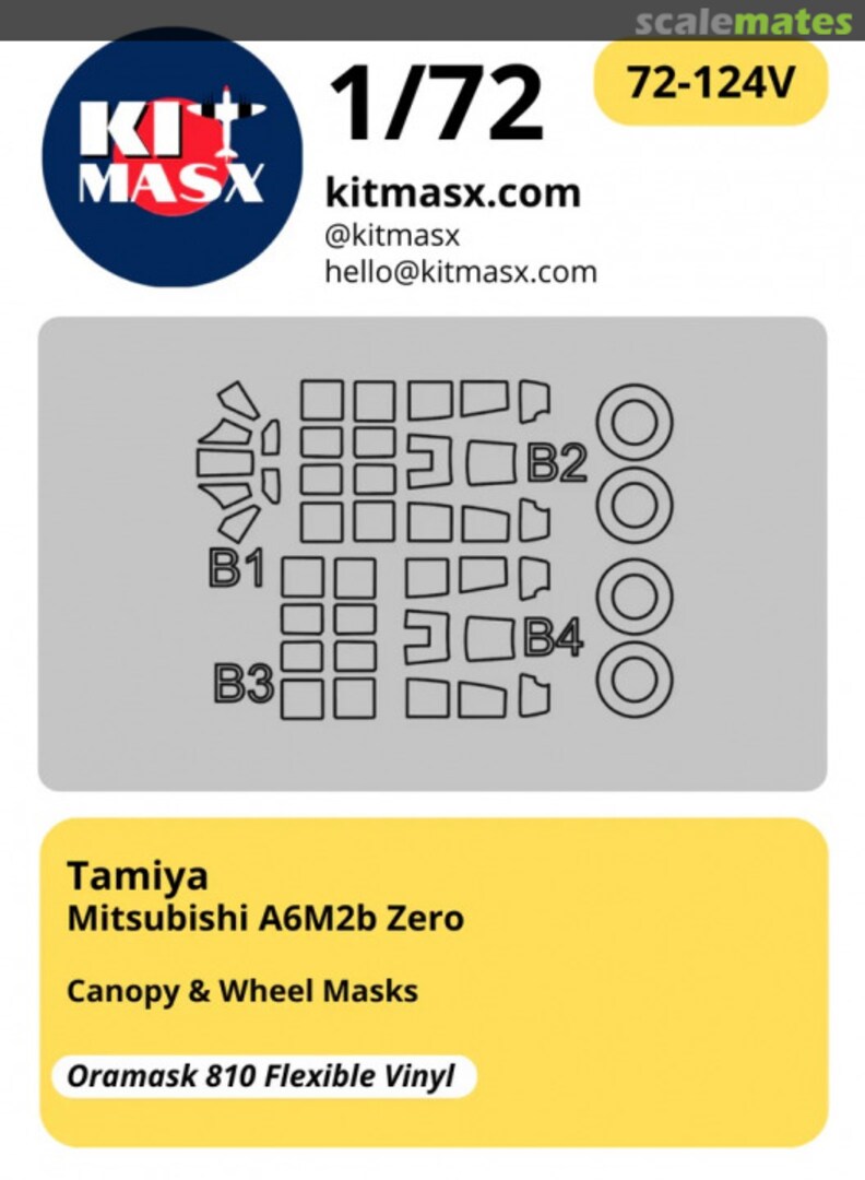 Boxart Mitsubishi A6M2b Zero 72-124V Kit Masx Boxart Mitsubishi A6M2b Zero 72-124V Kit Masx