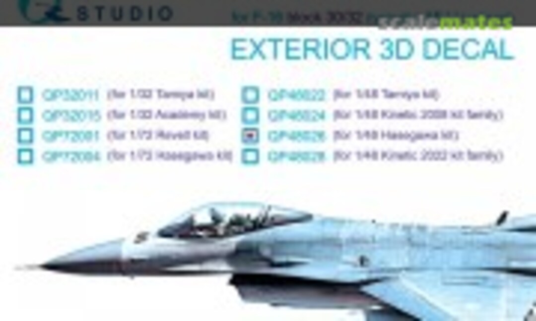 1:48 F-16 block 30/32 reinforcement plates (Quinta Studio QP48026) QP48026