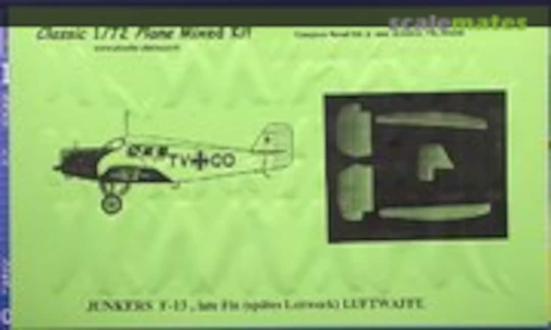 1:72 Junkers F.13 late Fin (spates Leitwerk) Luftwaffe (Classic Plane LR46)